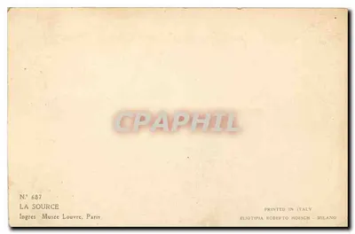A Fonte — Ingres — Museu do Louvre, Paris — N° 687 — Verso