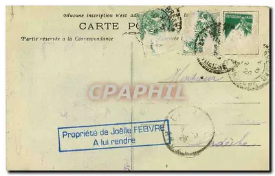 Montélimar — Jardín público — Avenida de los Meléceos — Lib. F. Baume — Reverso