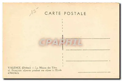Valence (Drôme) — A Casa das Cabeças — Combière & Haccon — Verso