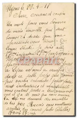 Nyons — A Capela de Bon-Secours — editor desconhecido, n° de série 66 — Verso