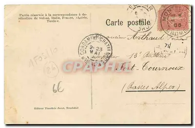 Stara pocztówka Salut de Montelimar — Rewers