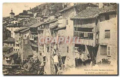 PONT-EN-ROYANS — Vista do vilarejo em declive — Foto G. Toursier, Serrières (Ardèche)