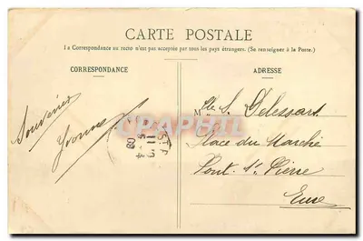 Bilhete postal antigo Fleury s/Andelle Eure Hameau du Petit Najon — Verso