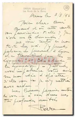 Dreux (Eure-et-Loir) — As Margens da Blaise — R. Gallois, Rue de Malmaison — Verso