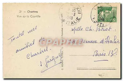 Visão da Courtille — Chartres — G. Réant, Editor, n°21 — Verso