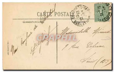 Chartres — Pont des Minimes — Editore Lévy Frères & Cie, n° 102 — Verso