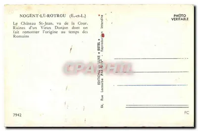 Castelo Saint-Jean — Ruínas de um antigo torreão — Editor ESTEL, n° 7942 — Verso