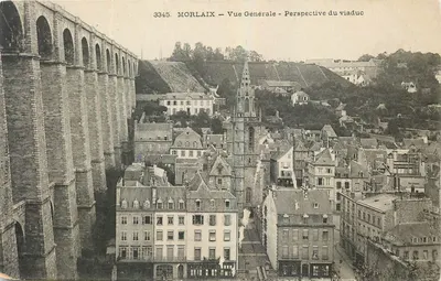 Morlaix — Vista Geral - Perspectiva do viaduto — Editor: , n° 3345
