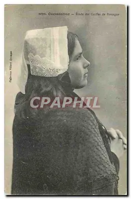 Mulher jovem bretona — coifa tradicional — Coleção Villard Quinze