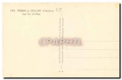 Ponta de Pen-Hir (Fidislière) — Os Montes de Feijão — Les Éditions d'Art Marret — Verso
