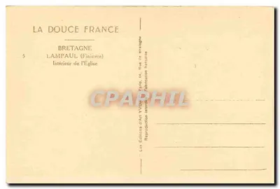 Binnenkant van de kerk — Lampaul (Finistère) — Les Éditions d'Art Yvonne, Parijs — Achterkant