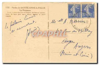 Pardon de Sainte-Anne-la-Palud — A Processão — LE DOARÉL, Châteauneuf — Verso