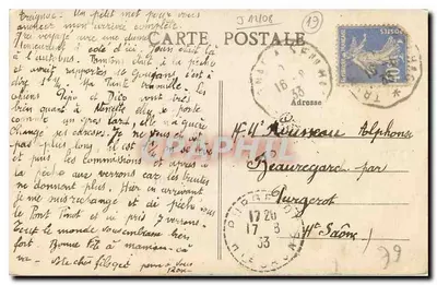 Treignac (Corrèze) — Wzgórze Folles — Wydawca nieznany, nr 42 — Rewers