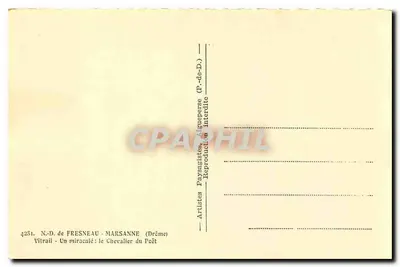 Vidro milagroso: O Cavaleiro do Poët — N.-D. de FRESNEAU - MARSANNE (Drôme) — Verso