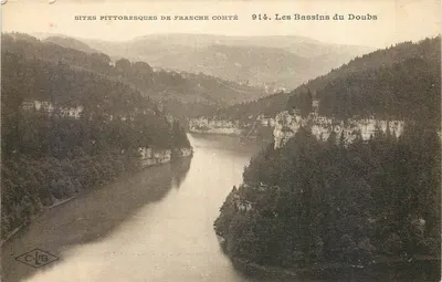 Les Bassins du Doubs — Franche-Comté — Editor C. Lartite, Besançon, n° 914