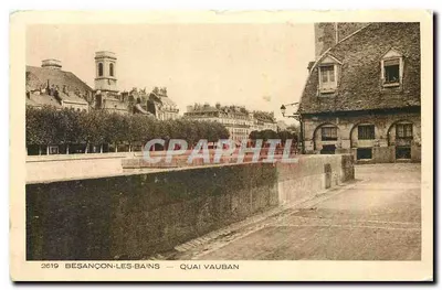 Besançon-les-Bains — Quai Vauban — Bilhete postal antigo 2619