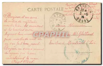 Besançon — O Doubs em Casamène, a Cidadela — Edit. L. Gaillard-Prêtre, Besançon — Verso