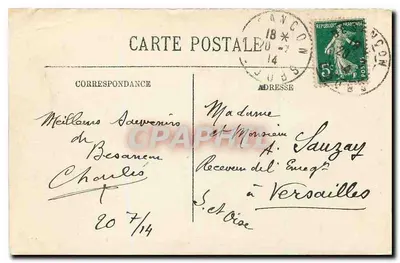 Besançon — La Citadelle gezien vanaf Tarragnoz — Uitgever LL, n° 107 — Achterkant
