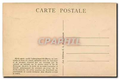 Pont du Lhaut — Trasa z Pontarlier do Mouthe — Piekne miejsca w Franche-Comté — nr 967 — Rewers