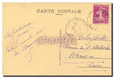 Saut do Doubs — Alt. 27 m. — As Edições C. B. Desançon, n° 910 — Verso