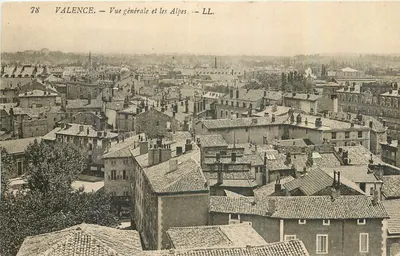 Valence — Vista geral e as Alpes — LL.