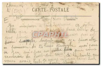 Bilhete postal antigo Chamaret Drome Vista Sul Leste — Verso