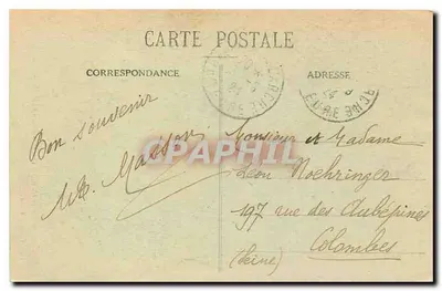 Pont-de-l'Arche (Eure) — Estátua de N.D. dos Artes — Fot. Ed. Laverigne, Verpon — Verso