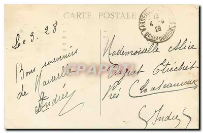 Marseille — O Castelo de If — editor não visível, número de série não visível — Verso