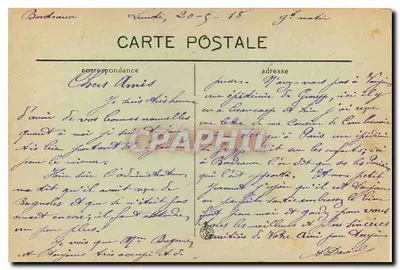 Bordeaux — O Monumento Gambetta — BR-264 — Verso