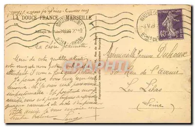Château de la Cité — Marseille — édition VQN — Rewers
