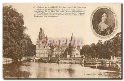Castelo de Maintenon — Vista tirada da Place d'eau — G. Fournault, edit. Dreux
