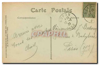 Noyon — Abside da Catedral e Biblioteca — JND Hot — Verso