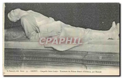 Capela de São Luís - Túmulo do Príncipe Henrique da Orleães, por Marcie, editor G. Fonceault, Dreux, n°33