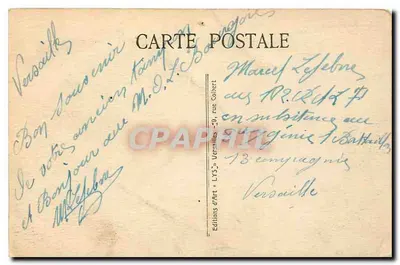Versalles — Panorama del Castillo y de los Jardines — Ediciones d'Arte, 500 — Reverso
