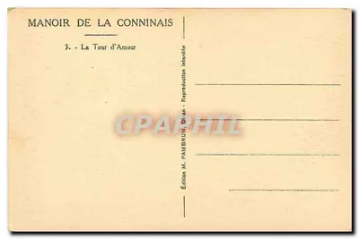 Dinain - Manoir de la Conninais — A Torre do Amor — Edição M. Pambrun, Dinan — Verso