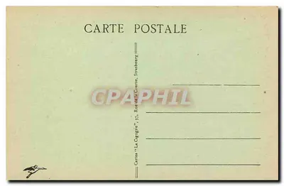 Wąwóz Lacs Retournemer i Longemer — widok panoramiczny — Karty 'La Cigogne', Strasbourg — Rewers