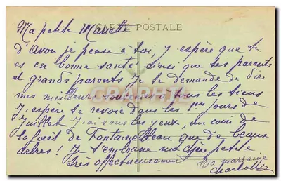 A Dama-Jeanne (Rocher d'Avon) — Floresta de Fontainebleau — editor: A Dama-Jeanne, n° 1196 — Verso