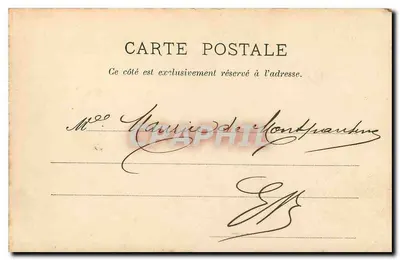 Fontainebleau — Pałac, widok z Parku — L.H., Paryż, n°9 — Rewers