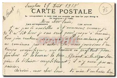 Paryż — La Conciergerie — wydawca nieznany — Rewers