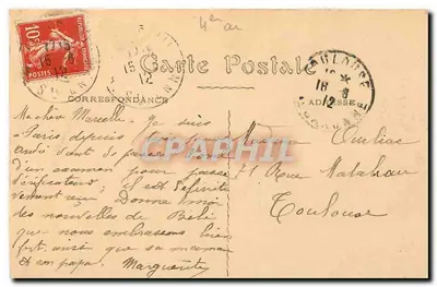 Parijs — Het Hotel-de-Ville — uitgever A. F. (reeksnummer niet leesbaar) — Achterkant