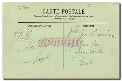 PARYŻ — Widok z lotu nad Ogrodem Tuileries — L.L. — n°693 — Rewers