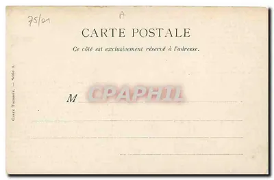 Paryż — Plac Carrousel i Arc de Triomphe — Karta Tournist, seria 25/01 — Rewers