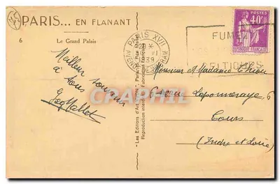 O Grand Palais — Paris — Les Éditions d'Art YVON — Verso
