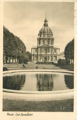 Paris - Les Invalides — vista do dômer com basina — Gane