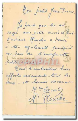 Paris - Hotel de Ville — vista do rio com barco — editor Graphphil, n° 2052 — Verso