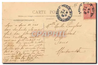 PARIS — Bois de Boulogne : El curso de agua — editor R. Chéron, n° 101 — Reverso