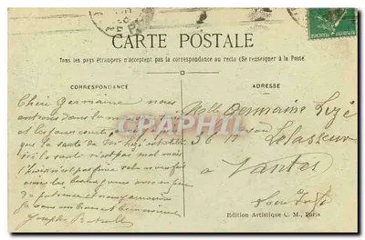 Paris - O Bois de Boulogne - Chalet das Ilhas — C.M. n°351 — Verso