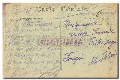 PARYŻ — Widok na Pałac Trocadéro, z wieży Eiffla — ND. Fot. — n° 1050 — Rewers