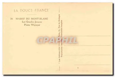 Massif Mont-Blanc — Les Grandes Jorasses, Pointe Whymper — Wydawnictwo sztuk Yvcon — Rewers