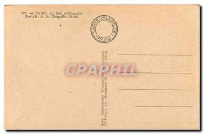 La Santa-Capella — Portale della cappella alta — Servy Commercial, Parigi — Verso